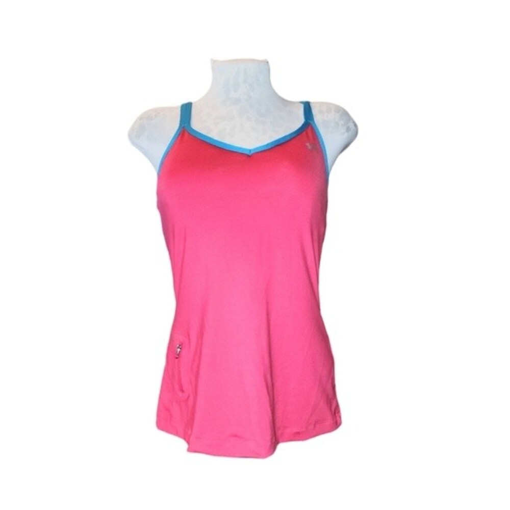 Under Armour Heat Gear Pink Stretch Fitted Athletic‎ Tank Top Size M